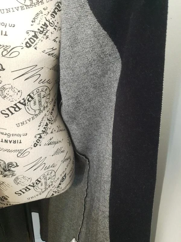 Manteau long souple / Veste fluide gris & noir Sweet Lady – Taille S / M (36 / 3 – photo 10